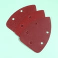thumbnail image 3 of EeaseCA 25Pcs Triangle Sand Paper Triangle Back Sandpaper with Holes Portable Flocking Sandpaper Triangle Polishing Sandpaper (Dark Red), 3 of 7