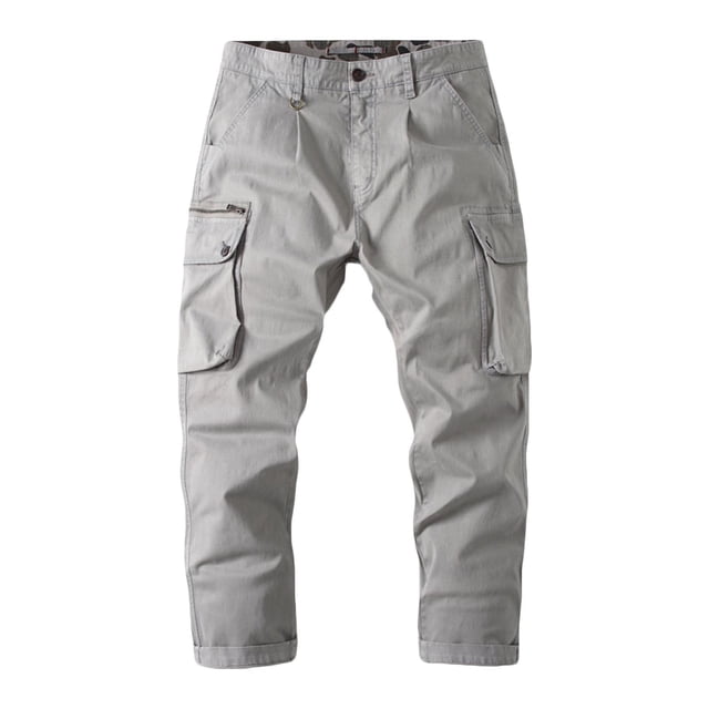 Yuyuzo Plus Size Cargo Pants for Men Outdoor Tactical Active Solid Color Classic Cargos with Multi Pockets