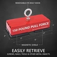 thumbnail image 4 of Master Magnetics Retrieving Magnet Heavy Duty - 150 lb Pull - 1 Pc, 5 in L x 2 in W Red, 4 of 6