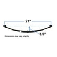 Trailer Leaf Spring, DoubleEye 3Leaf 750 lb Cap. 27 inches x 13/