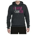 thumbnail image 2 of Fight Cancer Ribbon Unisex Graphic Hoodie Sweatshirt, Heather Black, 3XL, 2 of 3