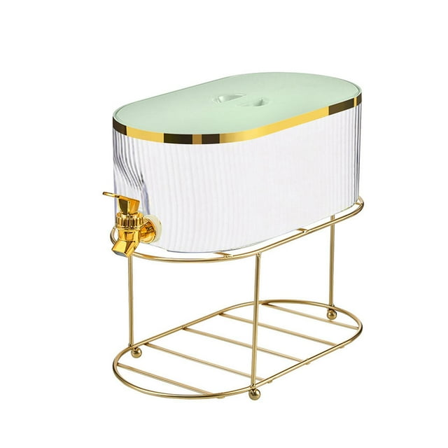 Dispensador de bebidas con grifo, dispensador de bebidas, resistente con soporte para hervidor frío verde claro