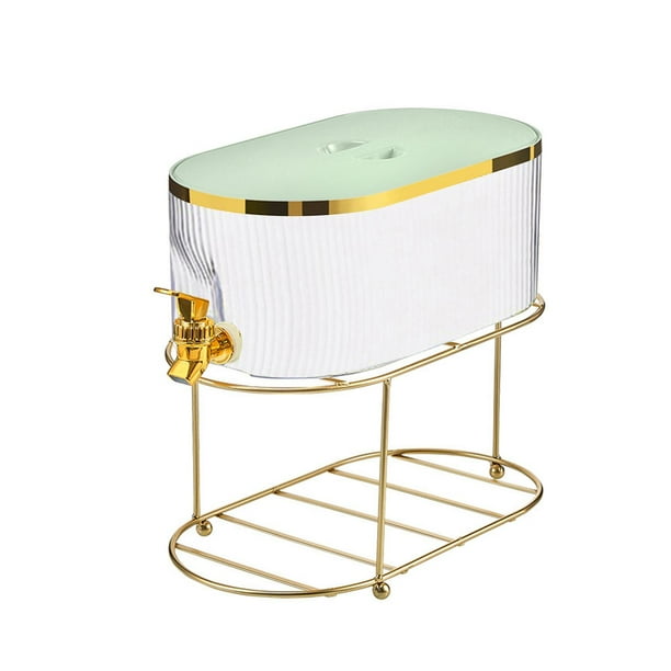 Dispensador de bebidas con grifo, dispensador de bebidas, resistente con soporte para hervidor frío verde claro