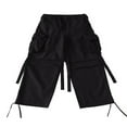 thumbnail image 2 of Pantalon Cargo pour Femmes à Taille Basse, Solide et Amples, avec Poches, 2 of 6