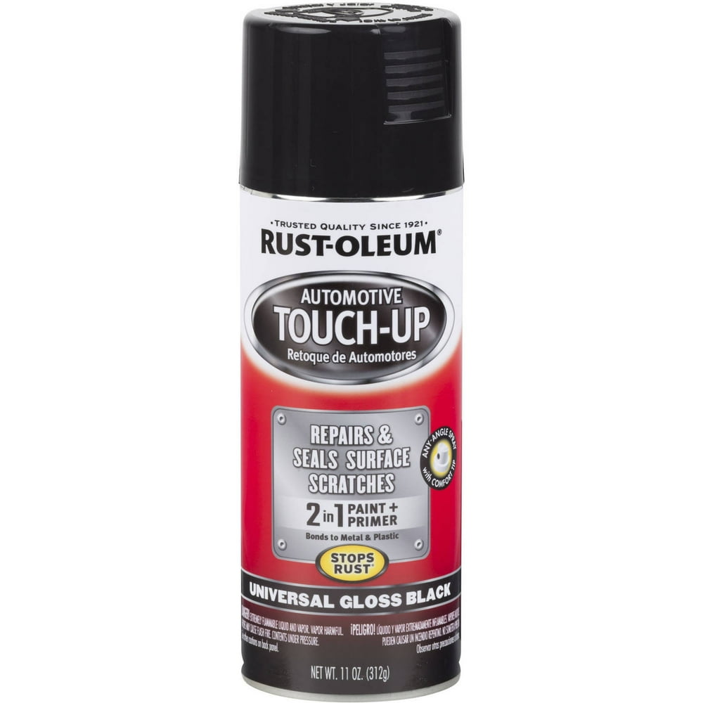Black, RustOleum Automotive Touch Up Paint and Primer in One Gloss