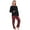 Red and Black Checkers, variant on Angelina Women's Kangaroo Pocket Shirt Top with Flannel Pants Pajama Set