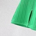 thumbnail image 4 of Tween Girls Flare Leggings Ribbed Knit Elastic Waist Drawstring Yoga Pants for School Daily Wear Trousers, 2T-10Y, 4 of 8
