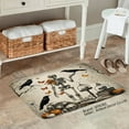 thumbnail image 2 of SPXUBZ Halloween Skeleton Pumpkin Non Slip Flannel Floor Mat for Bathroom Kitchen Bedroom Decor 16x24 inch, 2 of 5