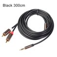 thumbnail image 2 of Joernso Aluminium Alloy Shell RCA Line HiFi Stereo 3.5mm to 2RCA Dual Lotus Audio Cable, 2 of 8