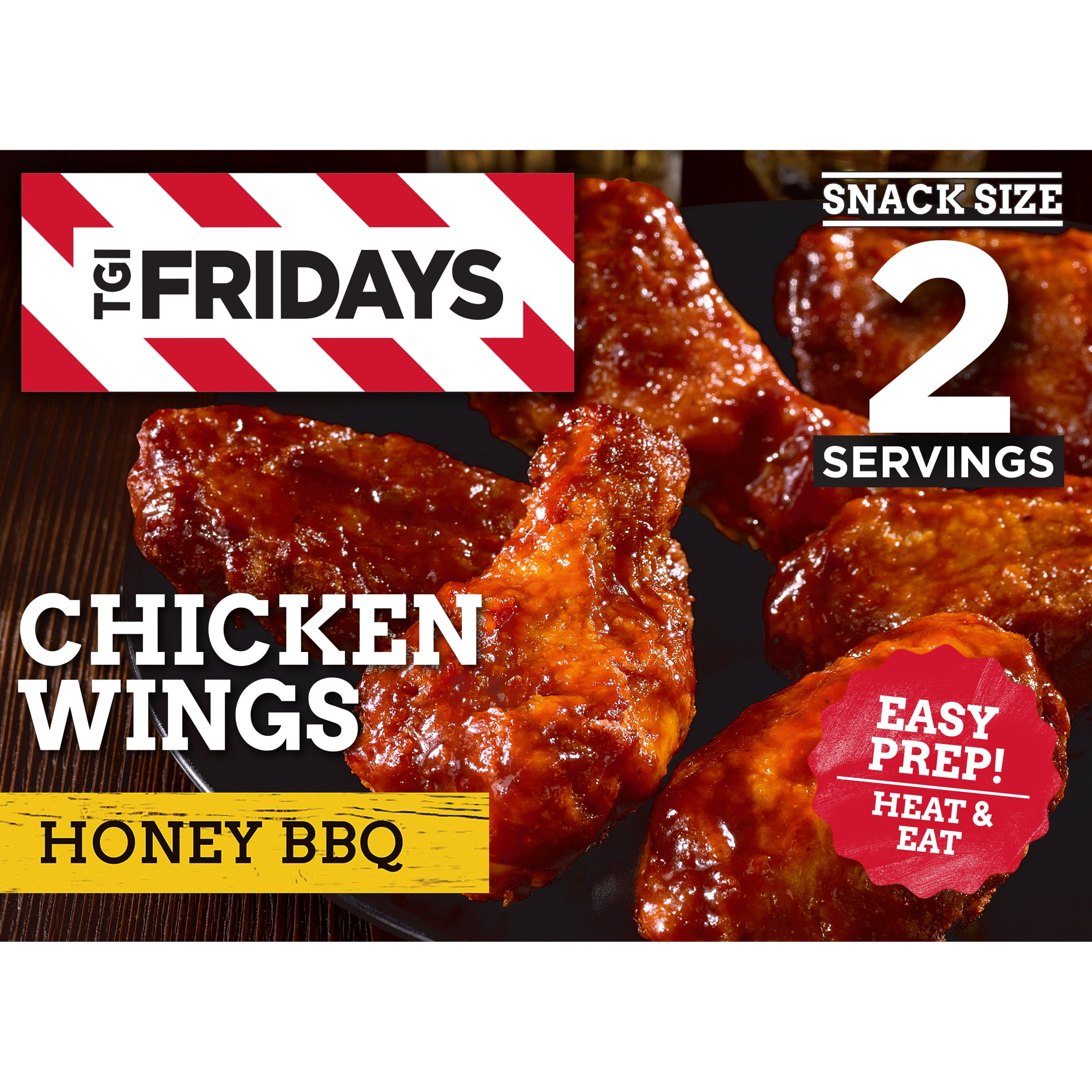 TGI Fridays Frozen Appetizers Honey BBQ Chicken Wings, 9 oz. Box