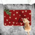 thumbnail image 5 of Valentine's Day Red Heart Bow Doormat Scalloped Edge Heart Welcome Door Mat 23 x 16 Inch Cute Flowers Artificial Coir Non Entrance Rugs for Indoor Outdoor Kitchen Decor, 5 of 5