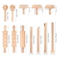 thumbnail image 4 of MasteelfCA Practical Clay Shaping Tools Set Wooden Dough Molding Tools Kit for Toddlers Kids, 4 of 8