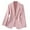 Pink, variant on Wiicoznt Blazers for Women Business Lapel Elegant Solid Color V Neck Long Sleeve Suit Jackets Comfy Womens Blazer with Buttons