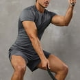thumbnail image 5 of USNSM Compression Shirt Men Short Sleeve Cool Dry Workout Gym T-Shirt Breathable Athletic Sports Undershirts Running Tops Gray S, 5 of 9