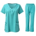 thumbnail image 4 of Samickarr Nursing Uniforms Scrubs Sets For Woman And Man Clearance Plus Size Working Uniform With Pocket Scrubs Medical Uniform Scrubs Top And Pants, 4 of 6