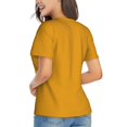 thumbnail image 2 of Goofa Goldenrod Pattern Women's Slim-Fit Short-Sleeve V-Neck T-Shirt,Classic-Fit Short-Sleeve V-Neck T-Shirt-Small, 2 of 5