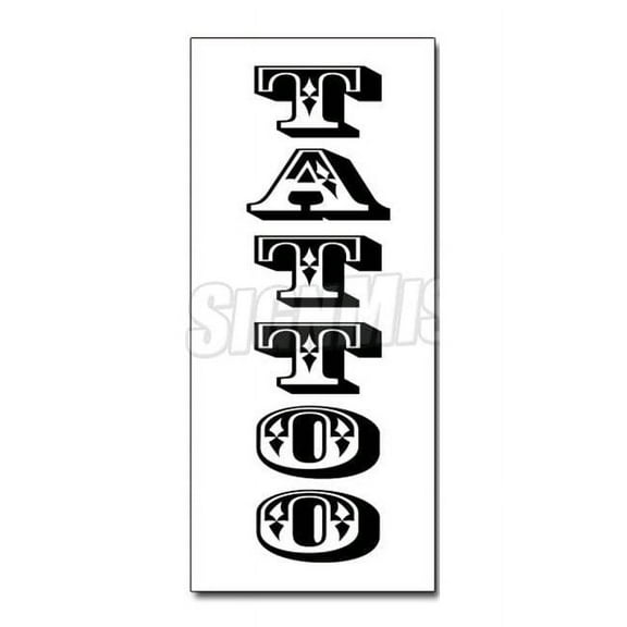 SignMission 48 in. Tattoo Decal Sticker - Vertical Tattoos Shop Artist