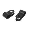 thumbnail image 2 of 30Pcs Nylon R Type 1/4" 6.4mm Cable Cord Wire Clamp Clip Fastener Black, 2 of 4