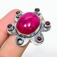 thumbnail image 2 of Natural Pink Moonstone, Amethyst Gemstone 925 Sterling Silver Ring Size 6, 2 of 2