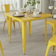 thumbnail image 3 of Merrick Lane 31.5" Square Metal Table for Indoor and Outdoor Use in Yellow, 3 of 3