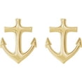 thumbnail image 2 of FB Jewels 14K Yellow Gold Pair Polished Anchor Earrings With Backs, 2 of 2