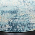 thumbnail image 3 of SAFAVIEH Aria Christian Distressed Area Rug, Ivory/Blue, 6'7" x 6'7" Round, 3 of 7