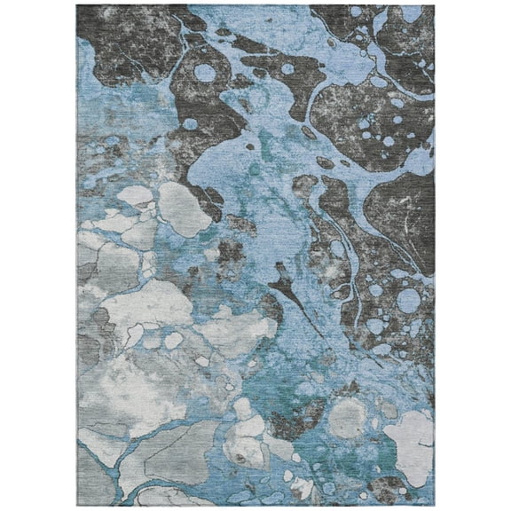 Dalyn Rugs Machine Washable Indoor/Outdoor Chantille Blue 10' x 14' Rug