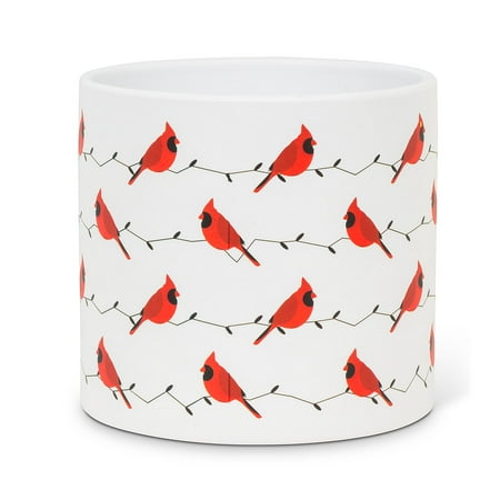 Set of 6 All-over Cardinal Large Planter