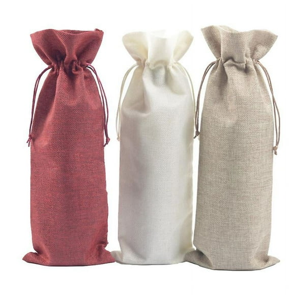3 bolsas para botellas de vino.