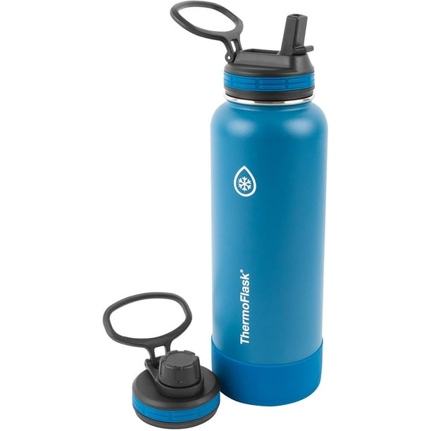 ThermoFlask Stainless-Steel Bottle 1.2L (40oz) Spout & Straw Combo