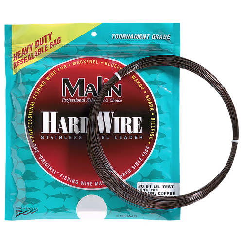 Malin Stainless Steel Leader Wire - Coffee 42 Feet 43LB