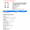 thumbnail image 2 of Control Arm and Ball Joint Assembly Set 2 - Compatible with 2002 - 2005 BMW 745Li Base 4.4L V8 2003 2004, 2 of 2