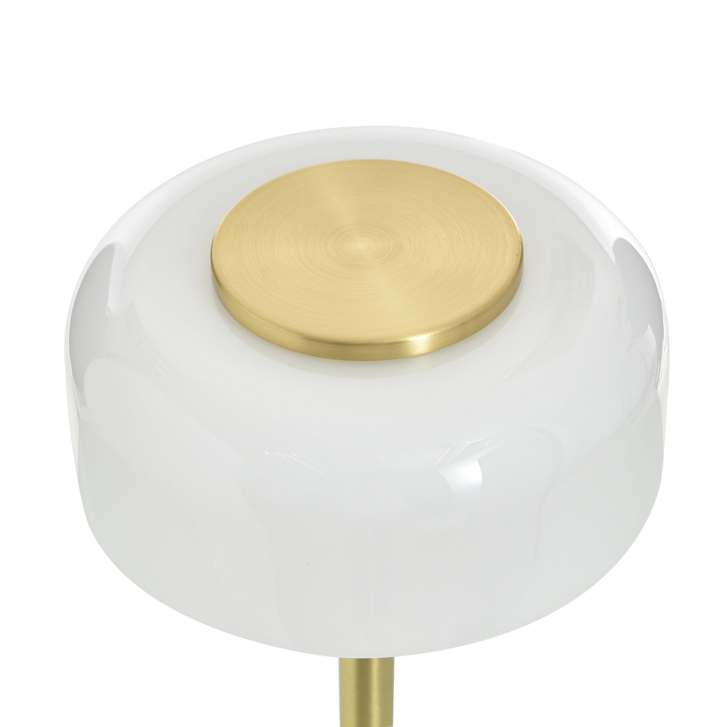 Better Homes & Gardens Portable Milk Glass Table Lamp, Rechargeable