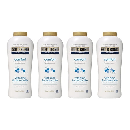 4 Pack Gold Bond Ultimate Comfort Body Powder Aloe 10 oz Talc-Free