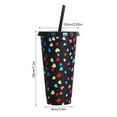 thumbnail image 3 of MOQIN 24oz Color Changing Cups With Lids and Straws Reuasble Plastic Cup Unbreakable Cold Drink Plastic Tumblers Bulk,Couple Cup,Party Cups Sippy Cups for Thanksgiving Day, 3 of 5