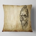 thumbnail image 2 of Designart Death Tattoo Art - Abstract Portrait Throw Pillow - 16x16, 2 of 5
