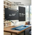 thumbnail image 2 of Support Double pour Moniteur pour to es Ressort Pneumatique Support Double pour Moniteur Entièrement Flexible Réglable avec Inclinaison Pivotement Rotation VESA / Lb par Bras, 2 of 7