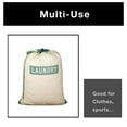 thumbnail image 5 of Smart Design Large Laundry Bag with Handle and Push Lock Drawstring - 100% Cotton Canvas Material - for Clothes and Laundry - Home Organization - Holds 3 Loads - 29 x 36 Inch - Laundry Logo, 5 of 5
