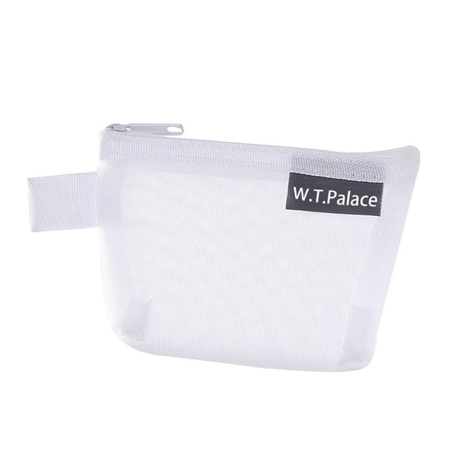 bbymog Portable Mesh Storage Bag Nylon Three-Dimensional Triangular Mesh Coin Purse Large-Capacity Key Bag Card Case Coin Bag Transparent Storage Bag