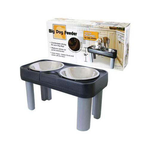 Our Pets B16BG Big Dog Feeder 16 inch Black