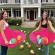 thumbnail image 5 of Pantalones De Juego Juego de patio "Granny Pants" con 2 pelotas saltarinas y bomba para fiestas familiares al aire libre Yulucky, 5 of 6