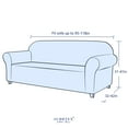 thumbnail image 4 of Subrtex Stretch 1-Piece Textured Grid Slipcover XL Sofa Cover, Off-white, 4 of 7