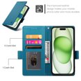 thumbnail image 3 of Designed for iPhone 13 Wallet Case, with Card Slots Strong Magnetic Closure PU Leather Flip Fold Shockproof Kickstand Durable Purse Flip Case for iPhone 13 - Blue, 3 of 7