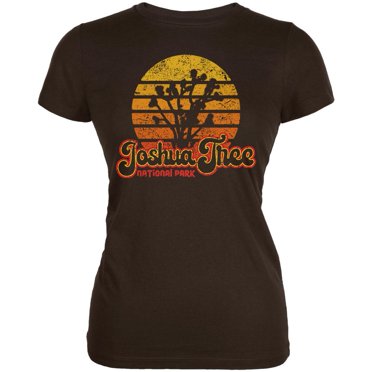 National Park Retro 70s Sunset Joshua Tree Juniors Soft T Shirt