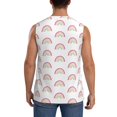 thumbnail image 4 of Salouo Rainbow Pattern Men's Sleeveless T Shirts,Men's Regular-Fit Tank Top Sports Shirt for Men Sleeveless Tank Shirt -XX-Large, 4 of 6