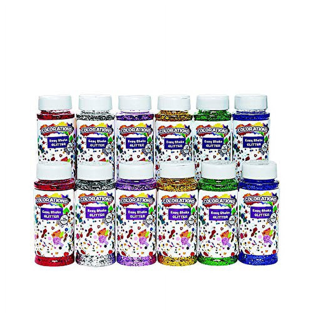 Colorations Easy Shake Glitter - Set of 12, ea 3.5oz