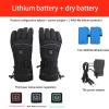 2 uds guantes impermeables calefacción eléctrica Likrtyny pantalla táctil antifrío