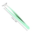 thumbnail image 2 of Unique Bargains 1 Pc Solid Color Pointed Edge Eyebrow Tweezer for Bathroom Travel Hotel Green Stainless Steel, 2 of 4