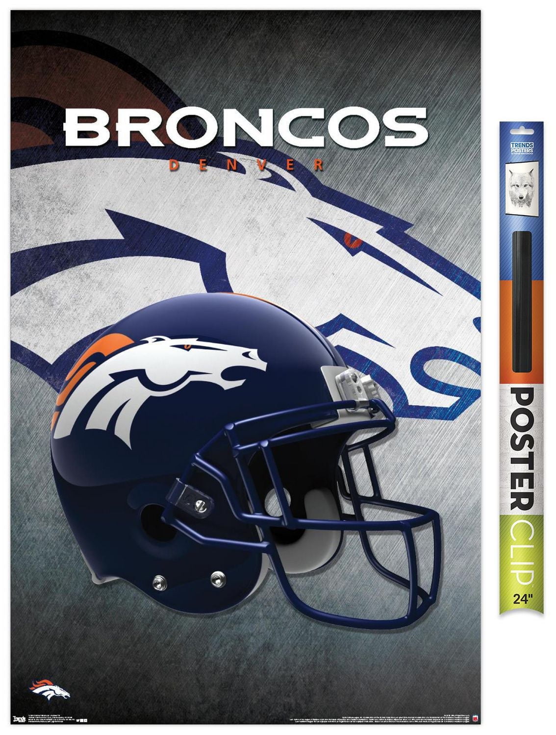 NFL Denver Broncos - Helmet 16 Wall Poster, 22.375" x 34"