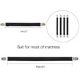 thumbnail image 7 of Bed Sheet Fasteners Suspenders Straps Adjustable Fitted Sheet Bed Clips Grippers Mattress Pad Cover Corner Holders Bands, 4pcs / Set (Long Style) (Black, 8 Pieces- 2 Set), 7 of 7